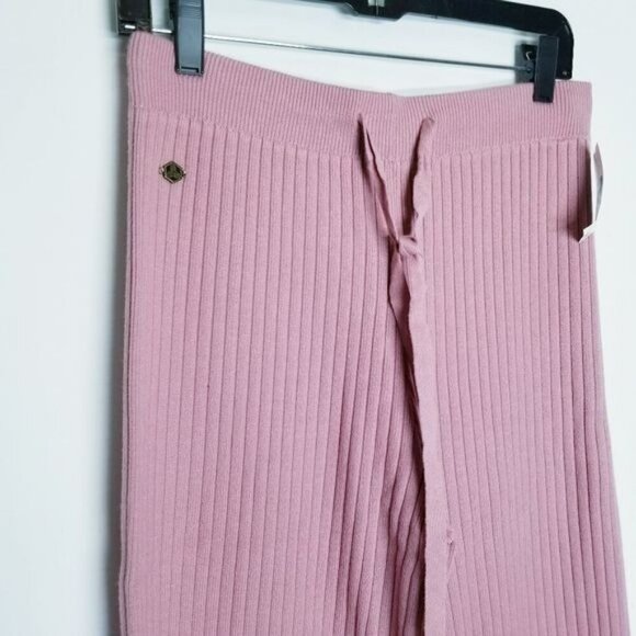 Fade By BKE NWT Womens Ribbed Knit Wide Leg Pants Medium Loungewear Sweatpants - Picture 11 of 11